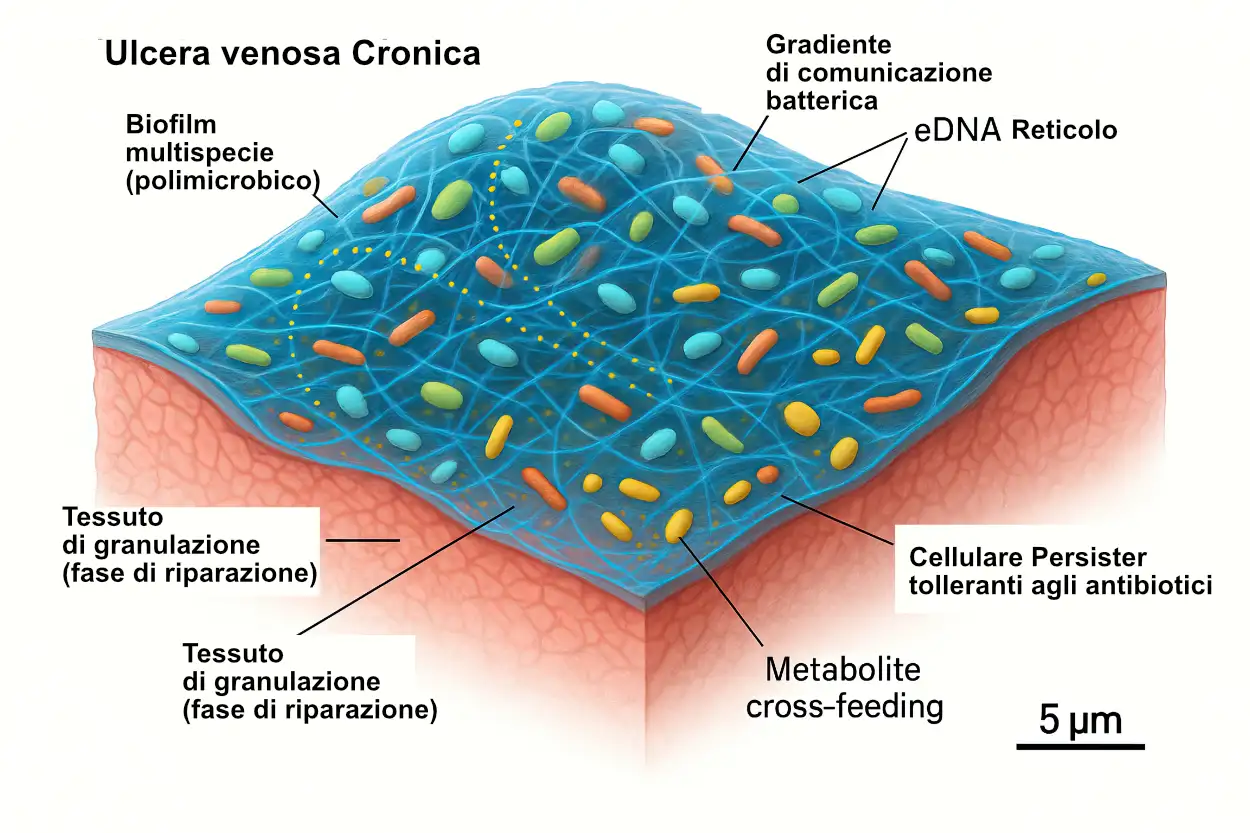 Ulcera venosa cronica al microscopio